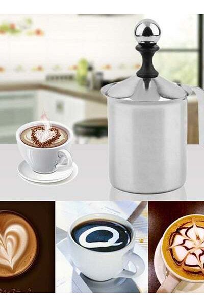 HALAMODO Milk Frother Double Mesh Foamer 400 ml 71924 Silver