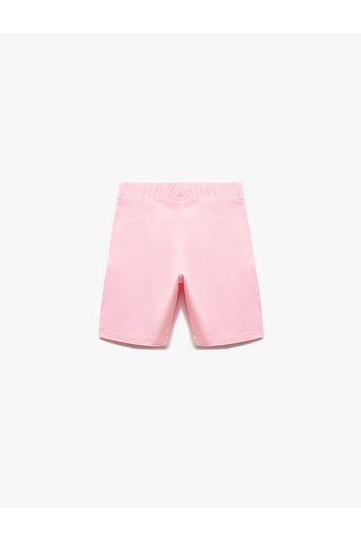 Koton Cotton Elastic Waist Palm Print Detailed Shorts