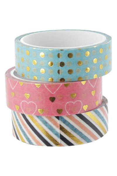 Roco Washi Tape – 3 Reels, 15mm x 5m, Assorted Colors