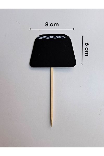 Şeffaf Etiket 10 Pieces of Erasable Blackboard Black Label with Stud Rod Western Label 8X6 cm Product Price Label