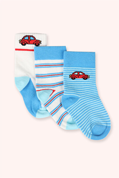 Panço Erkek Bebek 3'lü Soket Çorap Seti