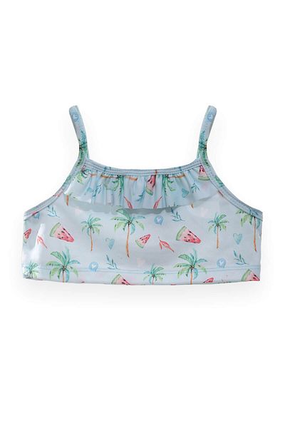 MARKAPIA WOMAN Girl's Watermelon Palm Patterned Pool Beach Bikini Set