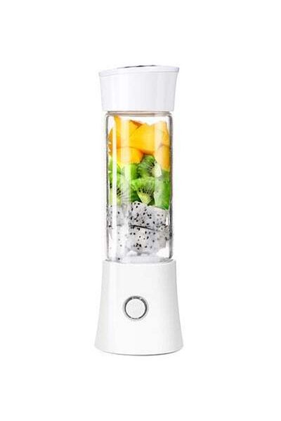 HALAMODO USB Rechargeable Blender With Juicer Cup 480.0 ml H7789W White/Clear