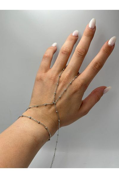 MyladyAccessoriess Topcuk Detailed Steel Shahmeran Silver