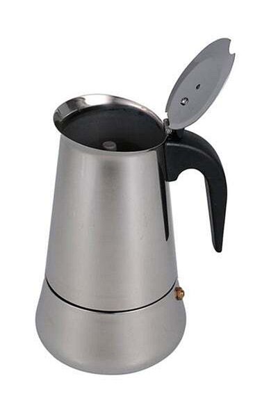 HALAMODO 6 Cup Espresso Coffee Maker Moka Pot 300.0 ml H23063-3 Silver/Black/Grey