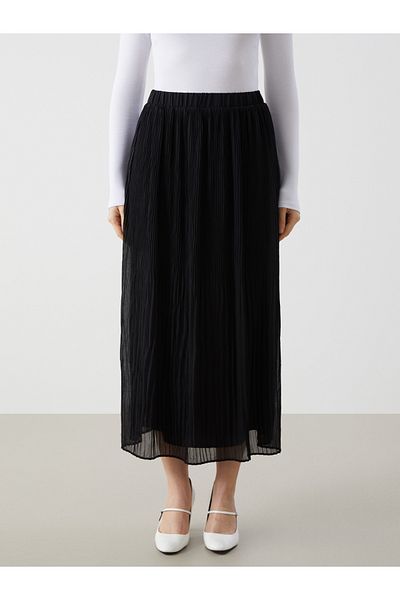 LC Waikiki Elastic Waist Textured Women's Skirt