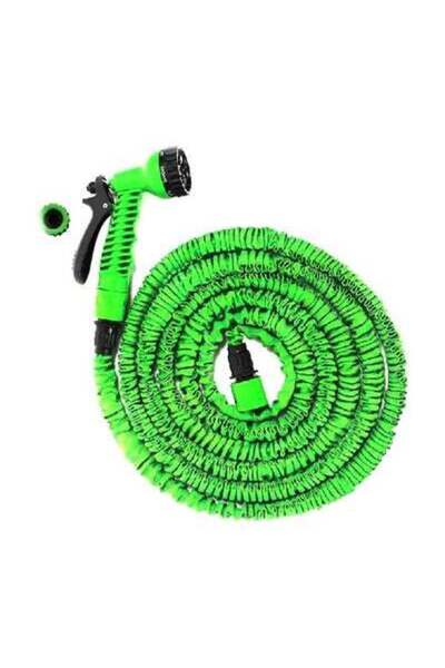 HALAMODO خرطوم مياه قابل للتمديد أخضر/أسود 60 متر