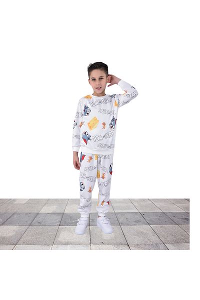 Fox Moda Seasonal Boy's Tom and Jerry Printed Bottom Top Set