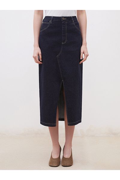 LC Waikiki Loose Fit Slit Jean Skirt