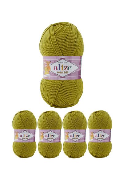 Alize Original Turkish Alize Cotton Gold Threads, 5 Pieces