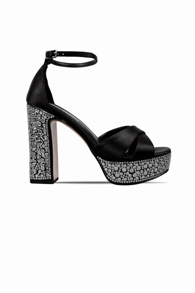 MY DERİ Slimy Rochie de seară cu detalii de piatră pentru femei, cu platformă...