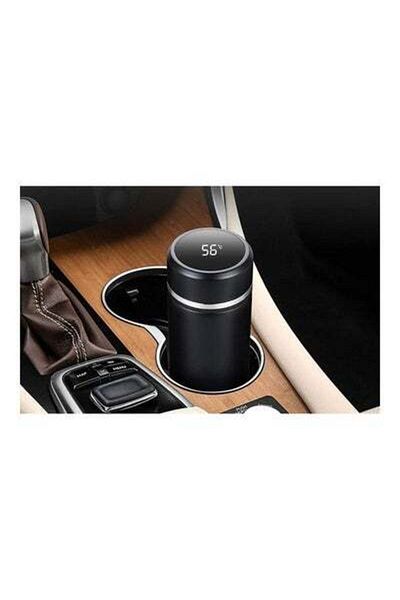 HALAMODO Stainless Steel Vacuum Water Bottle with Smart LCD Touch Screen Black