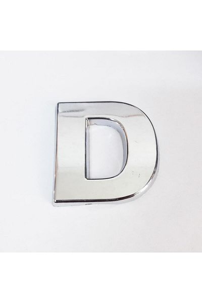 Kanonik Education Cemax Letter D 3.75 cm with Chrome Adhesive