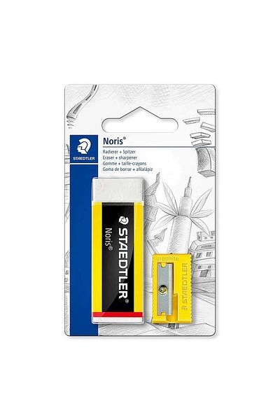 Staedtler Sharpener and eraser set, Staedtler, yellow, 526-N-S1BK