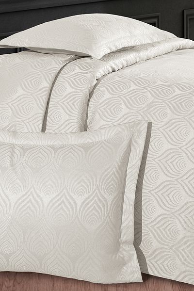 BİRHOME Clasy Jacquard Chenille Double Bedspread (Cream)