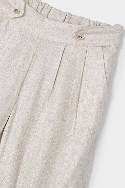 MAYORAL High Elastic Waist Linen Wide Leg Girl's Pants