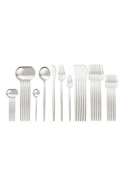 HALAMODO 30 Pieces White Gold Cutlery Set Multicolour one sizecm