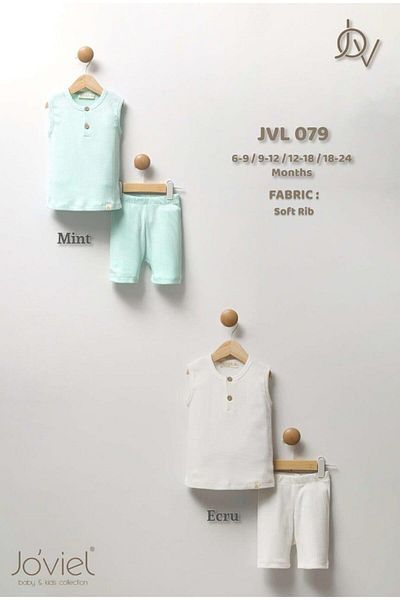 Joviel Baby & Kids Soft Front Button Detailed Thick Strap Badi Leggings Set