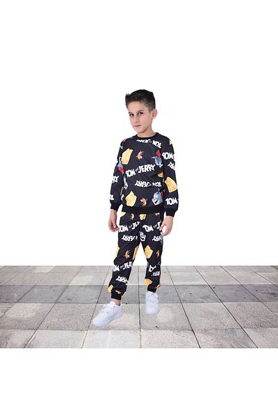 Fox Moda Seasonal Boy's Tom and Jerry Printed Bottom Top Set