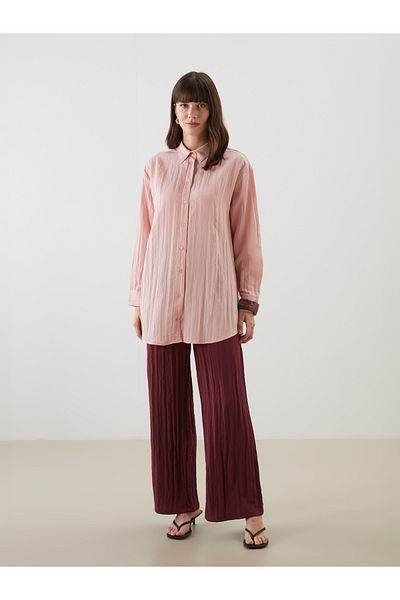 LC Waikiki Elastic Waist Textured Women's Trousers