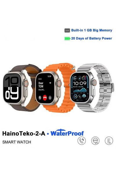 MACON Haino Teko 2 A Smartwatch With Waterproof Full Screen AMOLED Display 20 Days Battery Life and 3 Pair