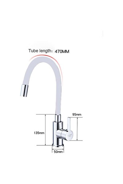HOZRO Prelungitor Flexibil Hozro, Universal pentru Baterie Sanitara, Directii Multiple, Fabricat din Inox,