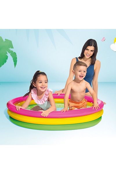 Intex مسبح للأطفال - تصميم غروب الشمس الصيفي المتوهج للأطفال 1.14 متر × 25 سم