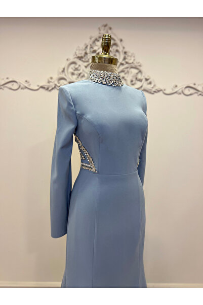 GAMZE ÖZKUL BELLA ABİYE MAVİ