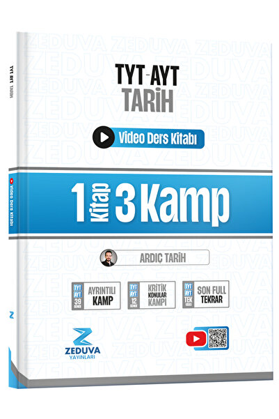 Zeduva Soner Ardıç Tarih TYT-AYT Tarih 1 Kitap 3 Kamp Video Ders Kitabı