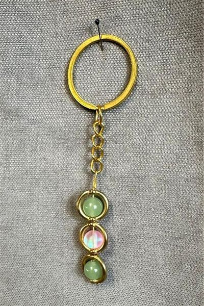 Uretti - Tuğba 6667 9893 Colorful Bead Decorated Keychain