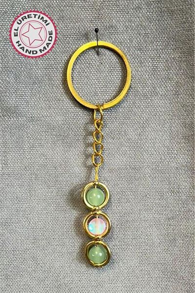 Uretti - Tuğba 6667 9893 Colorful Bead Decorated Keychain