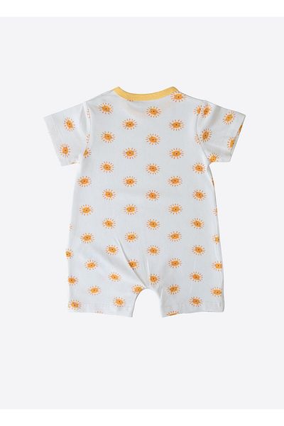 kitikate Organic Lion King Shorts Jumpsuit White