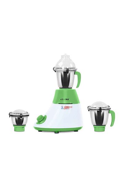 Generic STARGOLD 600W 3-in-1 Mixer Grinder with Stainless Steel Jars – Multi-Purpose Use, Green & White