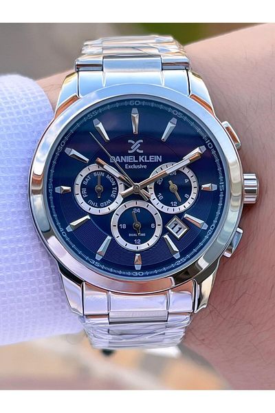 Daniel Klein Steel Cord Chronometer Dial Design 3 Atm Water Resistant Men Wristwatch 14031.3
