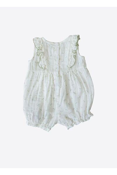 kitikate Organic Alice Shorts Jumpsuit Ecru
