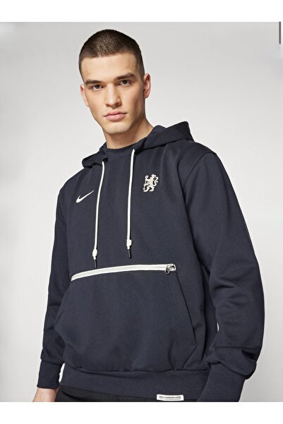 Nike Chelsea FC Pullover Hoodie Siyah Erkek Sweatshirt