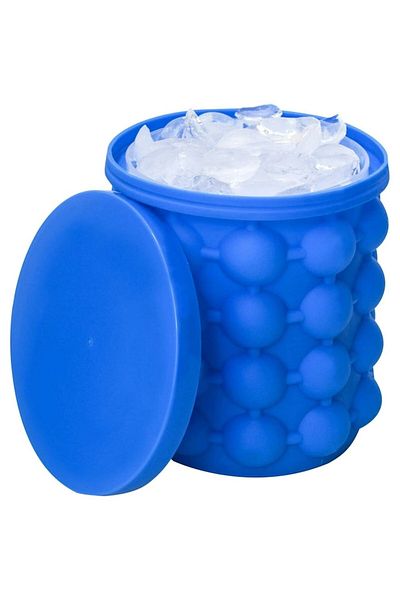 HOZRO Forma de Silicon Hozro, pentru Gheata si Frapiera 2-in-1, pana la 120 cuburi, Albastru
