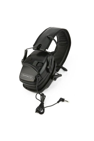 INVINCIO Τακτικά Ακουστικά Ενεργής Ακύρωσης Θορύβου INVINCIO HL, Μαύρα