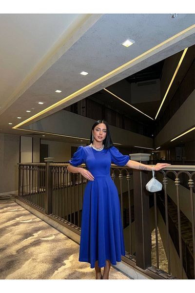Kokosh moda Γυναικείο φόρεμα με γιακά ποδηλάτου καρπούζι με μανίκια μίντι μήκους, φόρεμα επιστροφής στην ειδική περίσταση