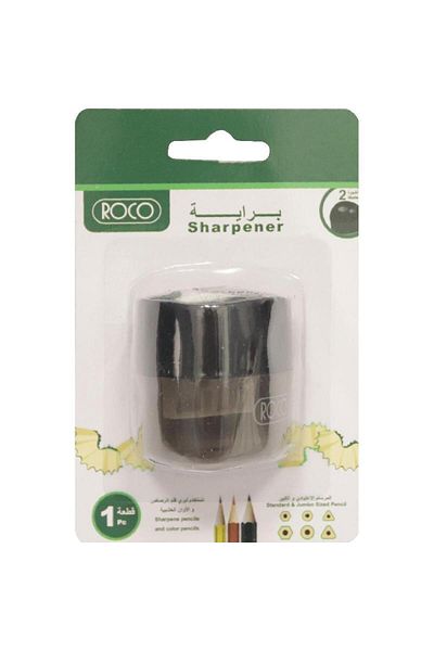 Roco Pocket Sharpener – 2 Holes, Black