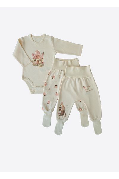 kitikate Organic Fly 3-Piece Socks Set Natural