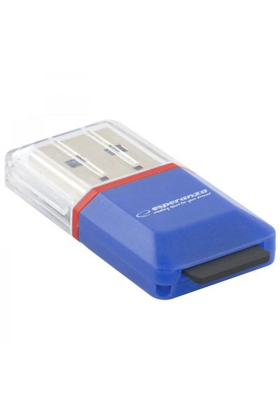 ESPERANZA Esperanza MicroSD Card Reader, USB 2.0, Blue