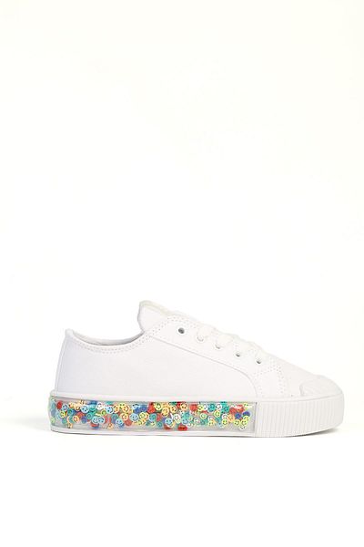 Benetton ® |   Candy Smile White Children's Sports Shoes Bn-32124