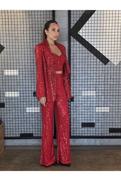 Geco Red Sequence Jacket