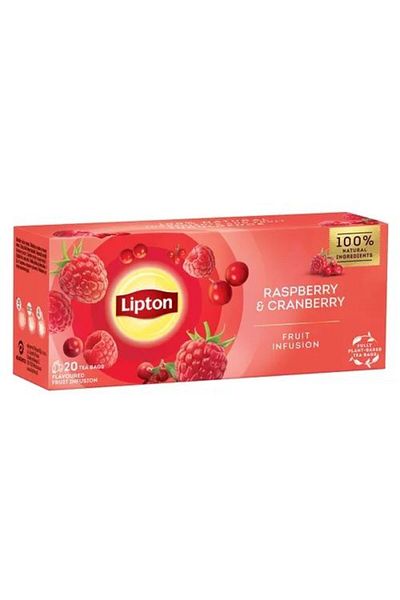 Lipton Ceai Lipton zmeura si merisoare, 20 plicuri