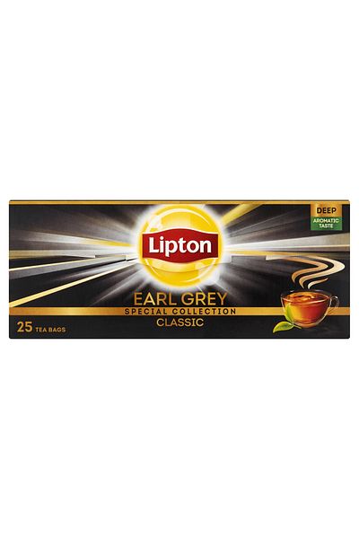 Lipton Ceai negru Lipton Earl Grey, 25 pliculete, 37.5 g