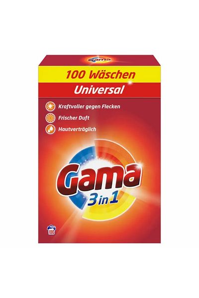 Gama Gama powder laundry detergent, Universal, 3in1, 6 kg, 100 washes
