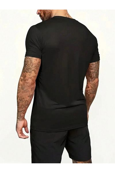 LOU MODA -Men's Cotton Printed One Lo and Tshirt-Shorts Set 2-Pack Oversize Large Size