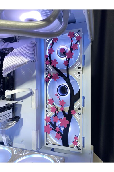 Caseybox Sakura Çiçeği 120x360 Mm Oyun Pc Aksesuarı, Masaüstü Bilgisayar Fan ...