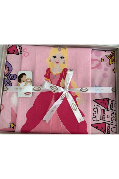 Hobby home collection Hobby Одномісний комплект постільної білизни Ranforce Принцеса Рожевий